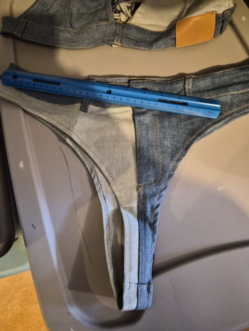 REHAB LAB Pool Side Denim Bikini Set - Picture 15 of 15